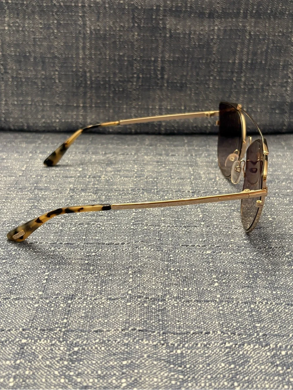 Tom Ford Jacquelyn Gold Frame Cat Eye Sunglasses with Gray Lenses